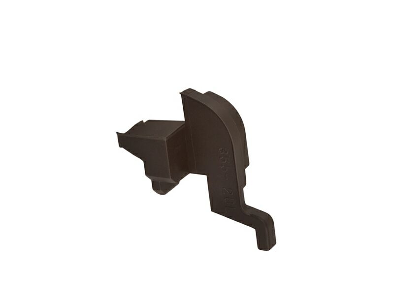 Накладка торцевая, для водоотводного профиля, левая, с прямым углом, пластик, коричневый. Рис. 1 Накладка торцевая, для водоотводного профиля, левая, с прямым углом, пластик, коричневый. Рис. 1