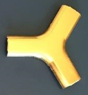 Накладка Y-образная 90° Germanella золотая (гладкая). Рис. 1
