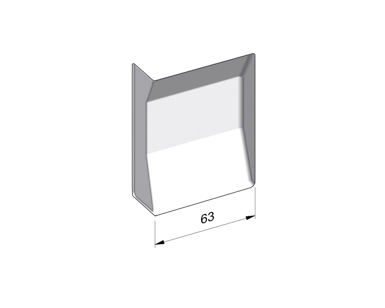 Накладка декоративная FIRMAX для навесов FRM0618, правая, цвет белый. Рис. 1 Накладка декоративная FIRMAX для навесов FRM0618, правая, цвет белый. Рис. 1