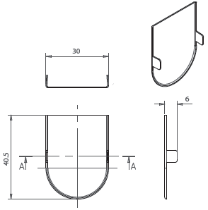 Накладка декоративная для скрытых петель, 120x30 мм, алюминий, черная. Рис. 2 Накладка декоративная для скрытых петель, 120x30 мм, алюминий, черная. Рис. 2