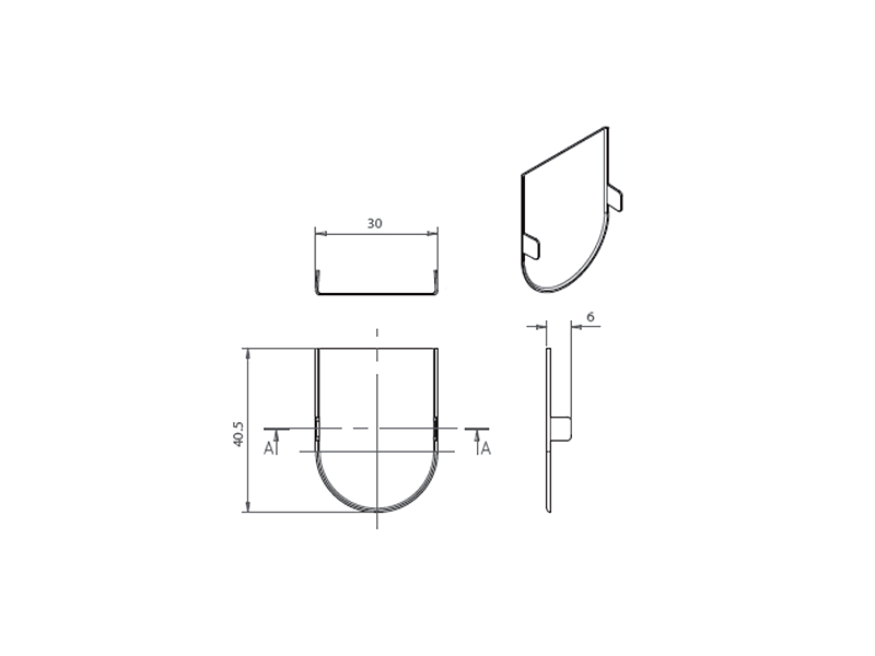 Накладка декоративная для скрытых петель, 120x30 мм, алюминий, золото матовое. Рис. 2 Накладка декоративная для скрытых петель, 120x30 мм, алюминий, золото матовое. Рис. 2