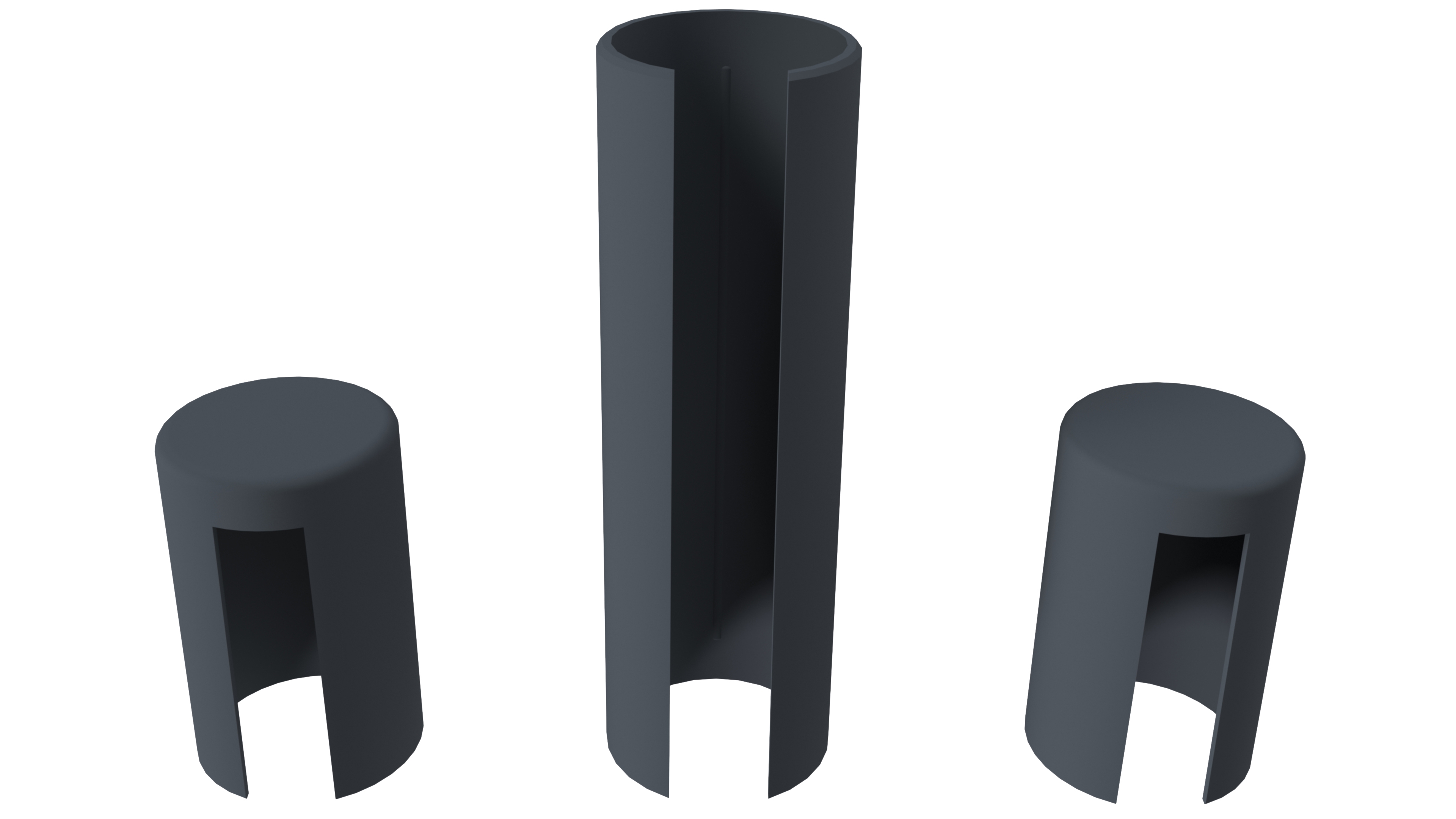 Накладка декоративная для врезных петель (2 внешних и 1 внутренняя накладки в комплекте), пластик, цвет антрацит RAL 7016. Рис. 1 Накладка декоративная для врезных петель (2 внешних и 1 внутренняя накладки в комплекте), пластик, цвет антрацит RAL 7016. Рис. 1