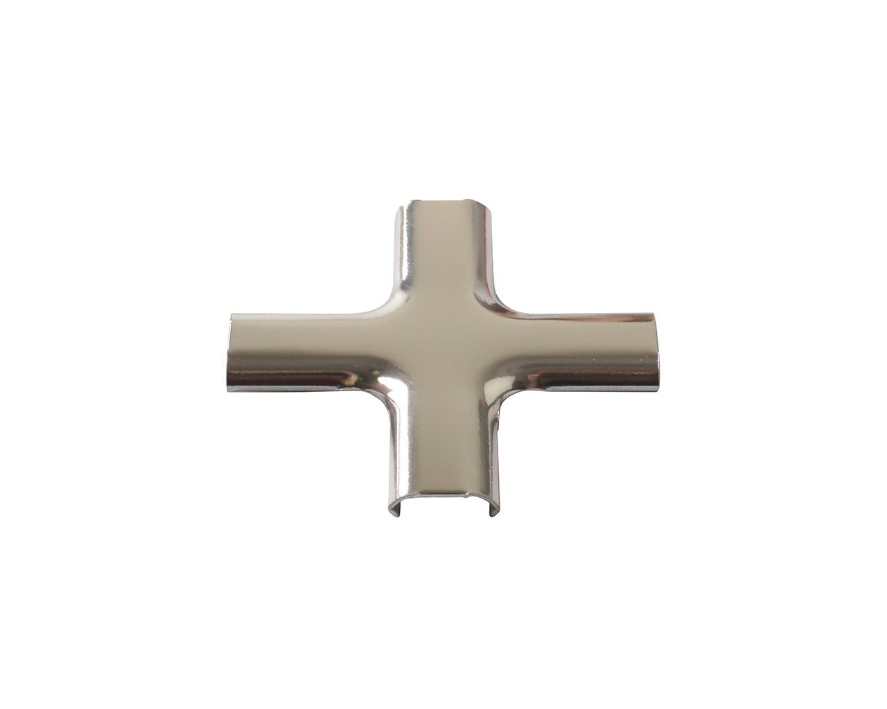 Накладка декоративная крестовая Germanella серебро (гладкая). Рис. 2