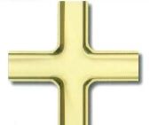 Накладка декоративная крестовая Germanella золото (гладкая). Рис. 2