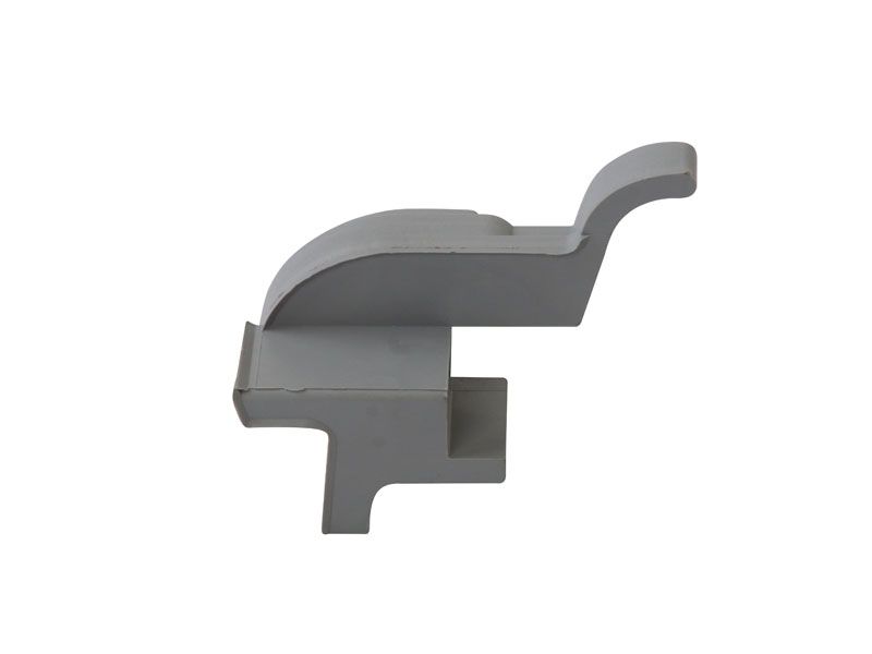 Накладка торцевая АЛЮСТАРТ, для водоотводного профиля, левая, с прямым углом, пластик, серый. Рис. 3 Накладка торцевая АЛЮСТАРТ, для водоотводного профиля, левая, с прямым углом, пластик, серый. Рис. 3