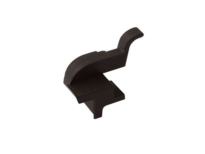 Накладка торцевая АЛЮСТАРТ, для водоотводного профиля, левая, с прямым углом, пластик, темная бронза. Рис. 2 Накладка торцевая АЛЮСТАРТ, для водоотводного профиля, левая, с прямым углом, пластик, темная бронза. Рис. 2