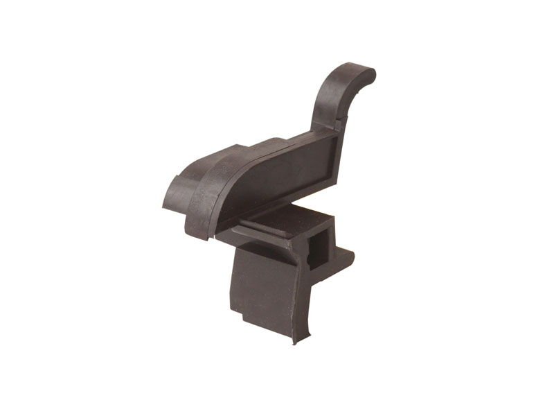 Накладка торцевая АЛЮСТАРТ, для водоотводного профиля, левая, с прямым углом, пластик, темная бронза. Рис. 1