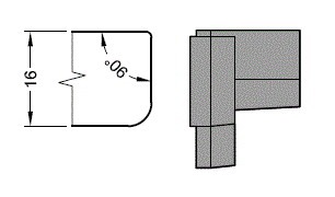 Накладка торцевая АЛЮСТАРТ, для водоотводного профиля, правая, с прямым углом, пластик, коричневый. Рис. 1