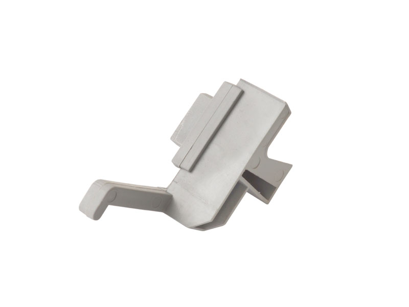 Накладка торцевая АЛЮСТАРТ, для водоотводного профиля, правая, с прямым углом, пластик, серый. Рис. 1