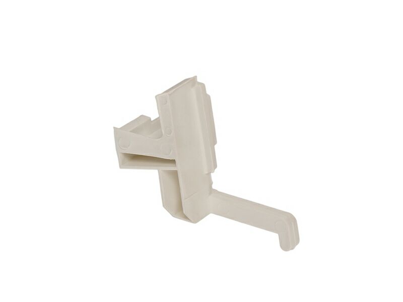 Накладка торцевая АЛЮСТАРТ, для водоотводного профиля, правая, с прямым углом, пластик, белый. Рис. 1