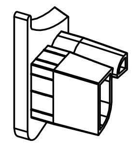 Накладка торцевая АЛЮСТАРТ, для водоотводного профиля, левая, с прямым углом, пластик, белый