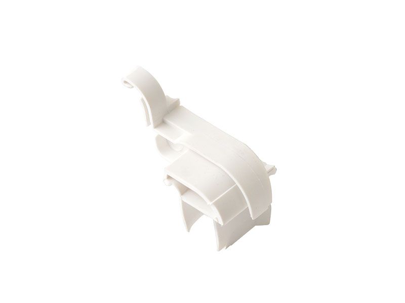 Накладка торцевая АЛЮСТАРТ, для водоотводного профиля, левая, с переменным углом, пластик, белый. Рис. 3