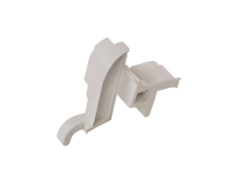 Накладка торцевая АЛЮСТАРТ, для водоотводного профиля, правая, с переменным углом, пластик, белый. Рис. 1 Накладка торцевая АЛЮСТАРТ, для водоотводного профиля, правая, с переменным углом, пластик, белый. Рис. 1