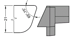 Накладка торцевая АЛЮСТАРТ, для водоотводного профиля, левая, с переменным углом, пластик, темная бронза. Рис. 2