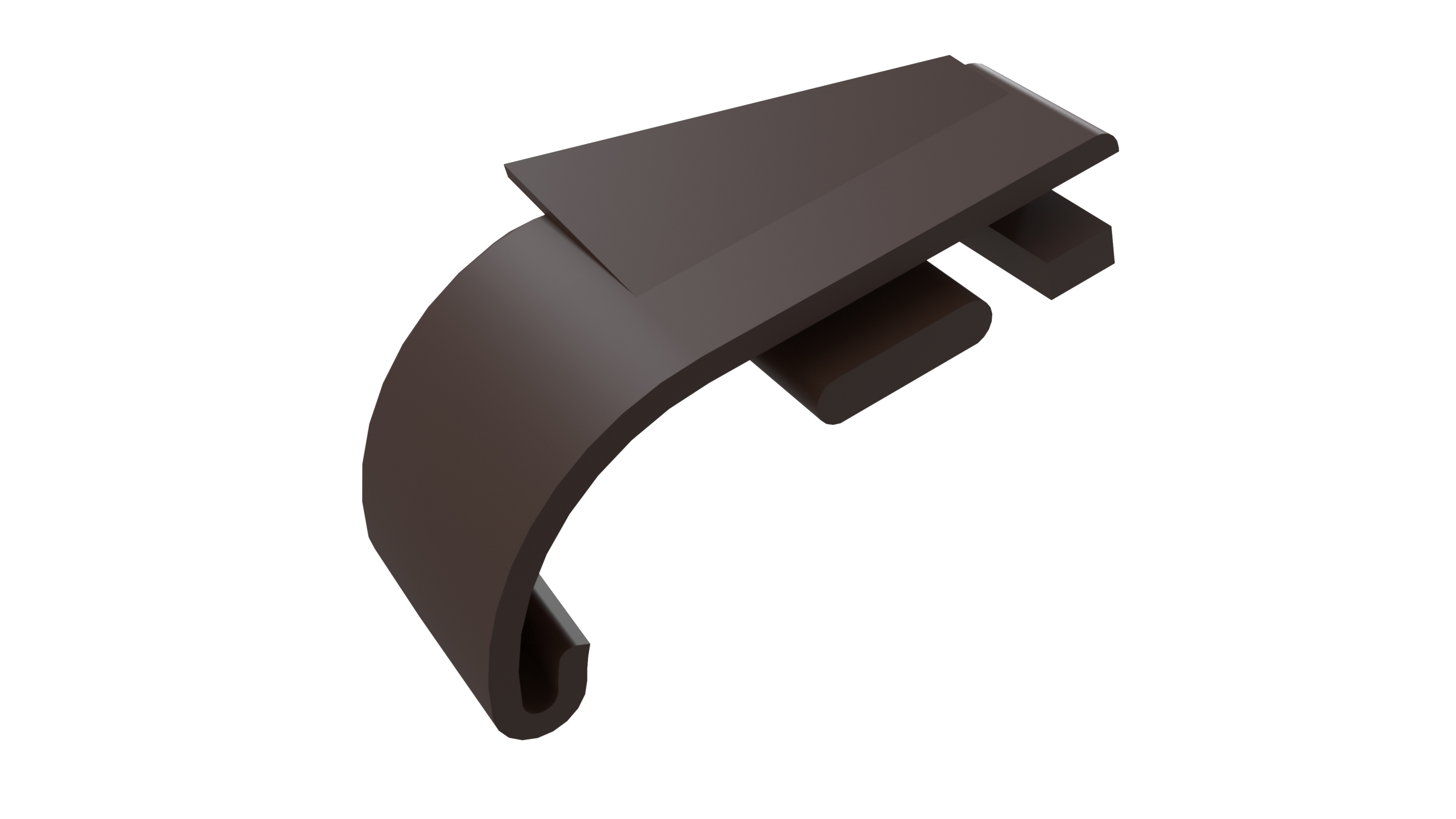 Накладка торцевая АЛЮСТАРТ, для профиля покрытия створок, левая, пластик, коричневый. Рис. 1