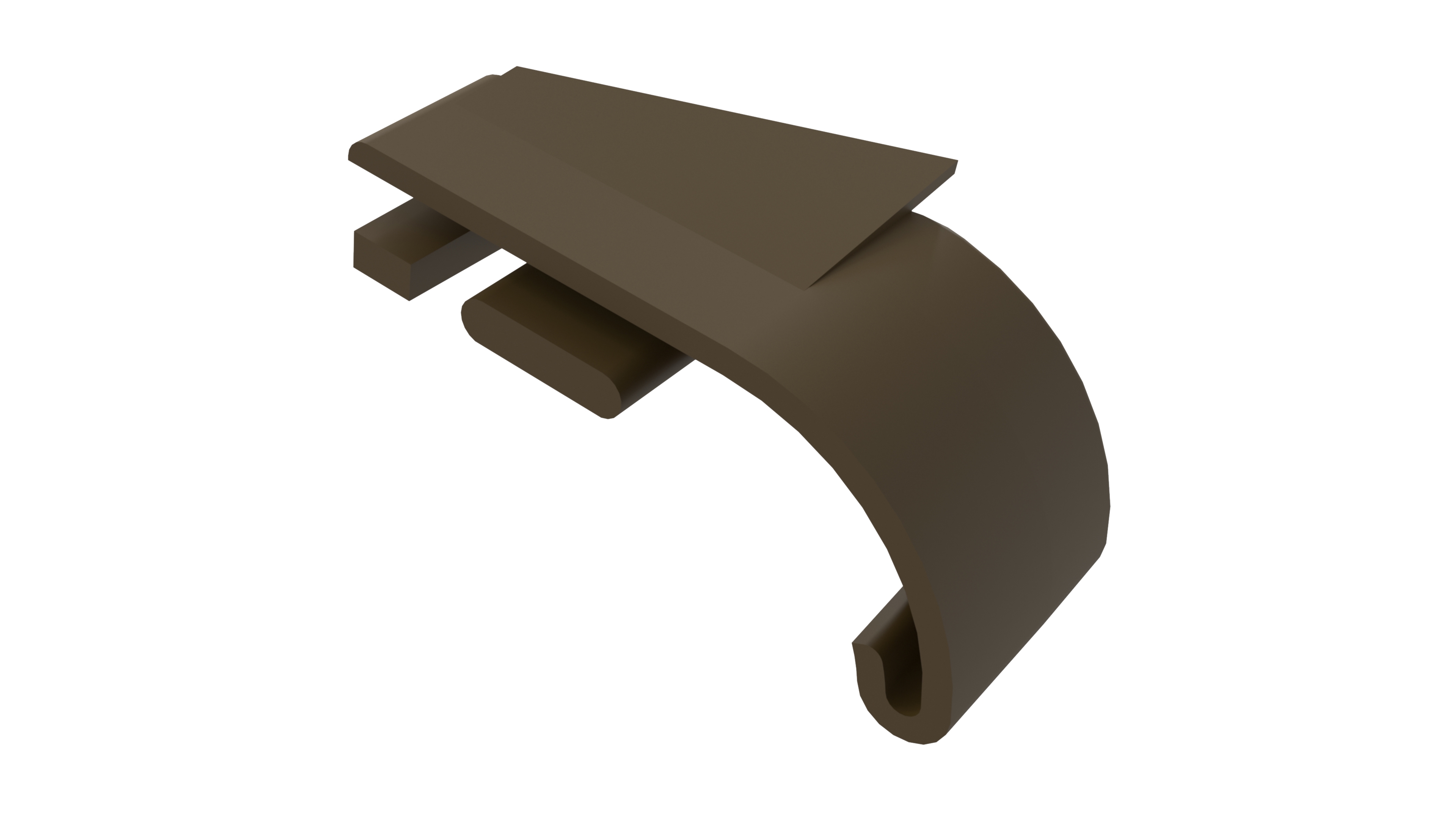 Накладка торцевая АЛЮСТАРТ, для профиля покрытия створок, правая, пластик, бронза. Рис. 1