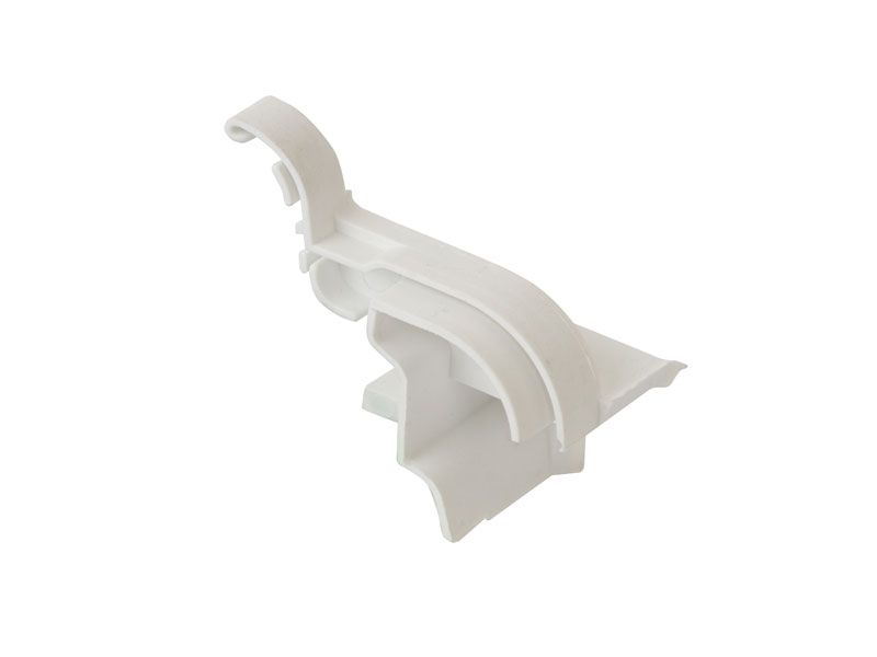 Накладка торцевая АЛЮСТАРТ, для водоотводного профиля, левая, с прямым углом, пластик, цвет белый. Рис. 2