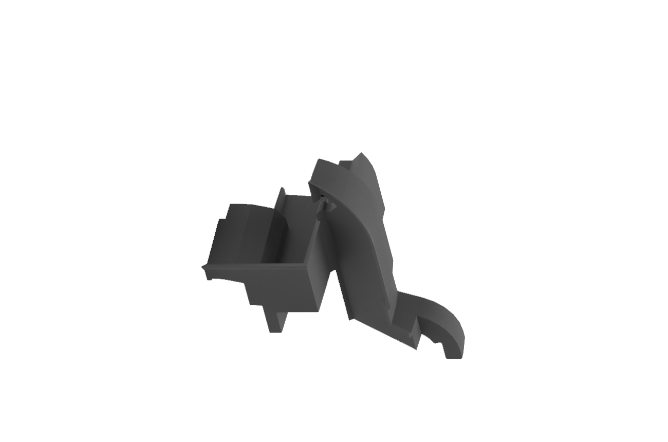 Накладка торцевая АЛЮСТАРТ, для водоотводного профиля, левая, с переменным углом, пластик, цвет черный RAL 9004. Рис. 1 Накладка торцевая АЛЮСТАРТ, для водоотводного профиля, левая, с переменным углом, пластик, цвет черный RAL 9004. Рис. 1