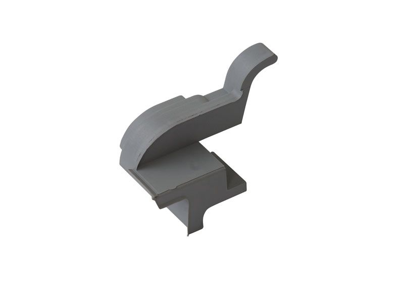 Накладка торцевая АЛЮСТАРТ, для водоотводного профиля, левая, с прямым углом, пластик, цвет серый RAL 7040. Рис. 2 Накладка торцевая АЛЮСТАРТ, для водоотводного профиля, левая, с прямым углом, пластик, цвет серый RAL 7040. Рис. 2