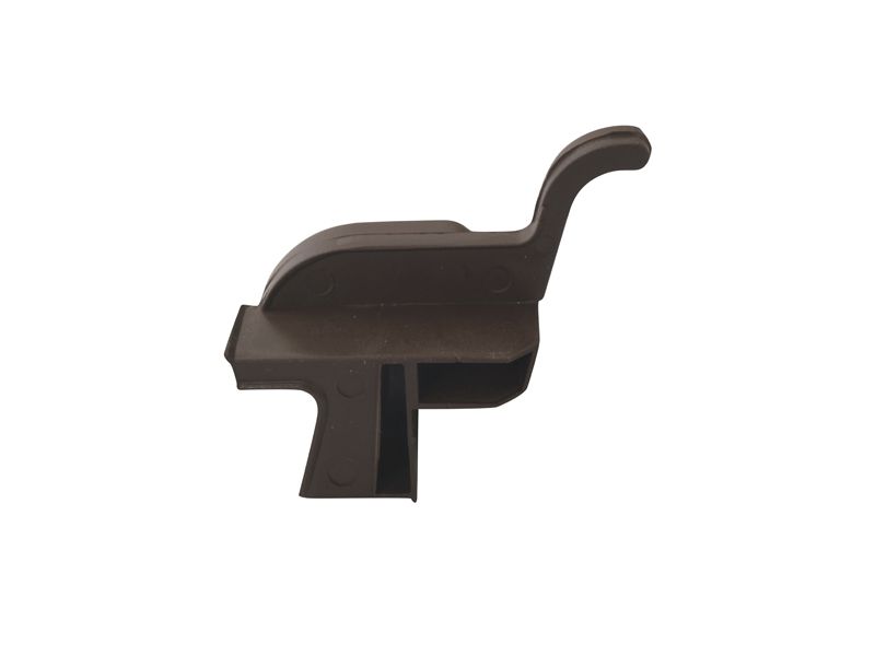 Накладка торцевая АЛЮСТАРТ, для водоотводного профиля, левая, с прямым углом, пластик, коричневый. Рис. 2 Накладка торцевая АЛЮСТАРТ, для водоотводного профиля, левая, с прямым углом, пластик, коричневый. Рис. 2