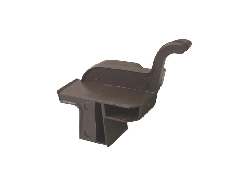 Накладка торцевая АЛЮСТАРТ, для водоотводного профиля, левая, с прямым углом, пластик, коричневый. Рис. 1