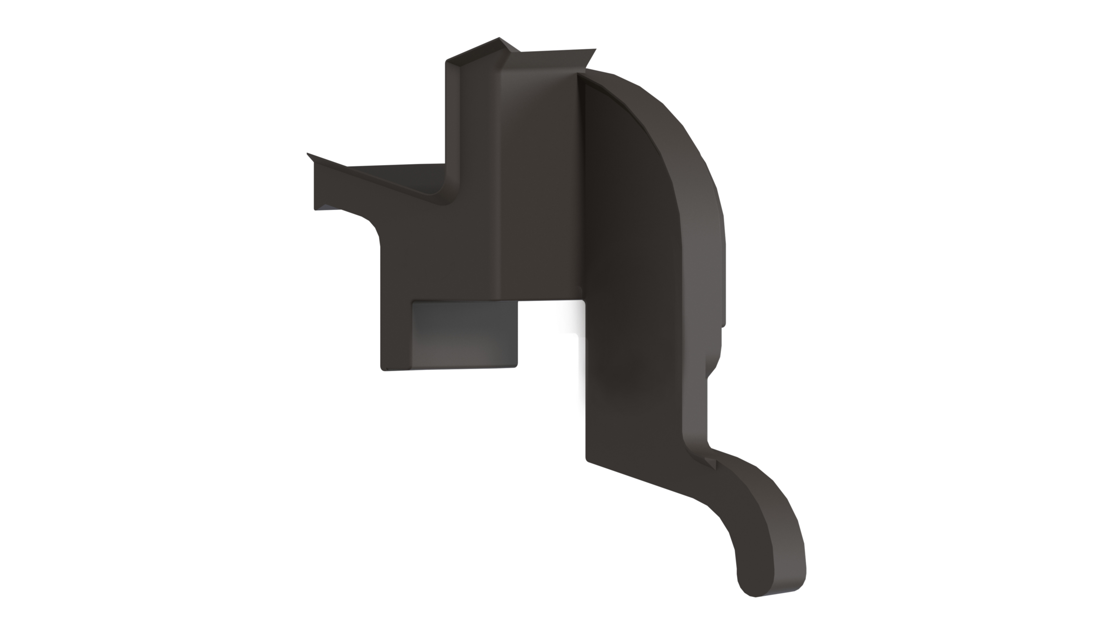 Накладка торцевая АЛЮСТАРТ, для водоотводного профиля, левая, с прямым углом, пластик, темная бронза