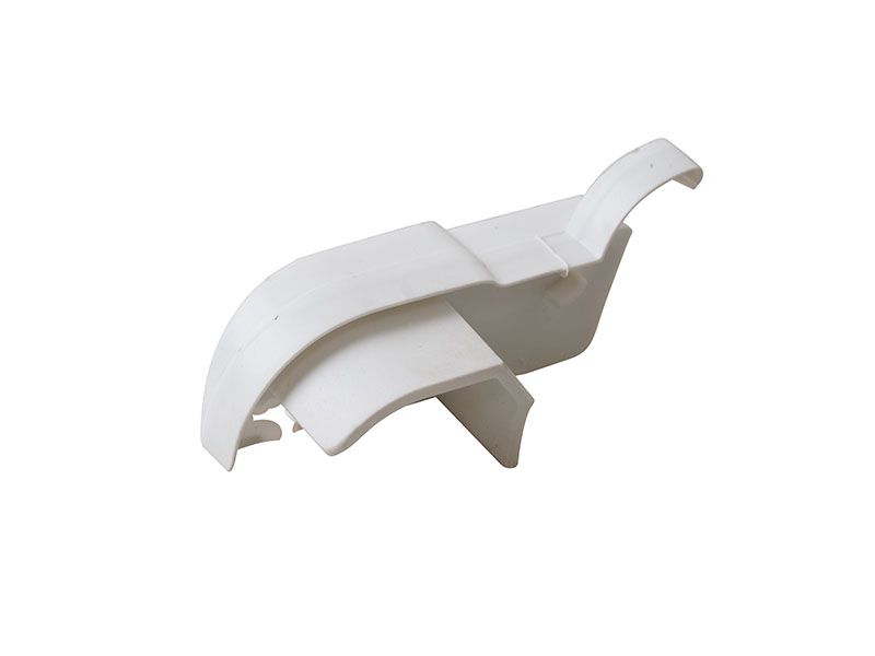 Накладка торцевая АЛЮСТАРТ, для водоотводного профиля, правая, с переменным углом, пластик, белый. Рис. 1