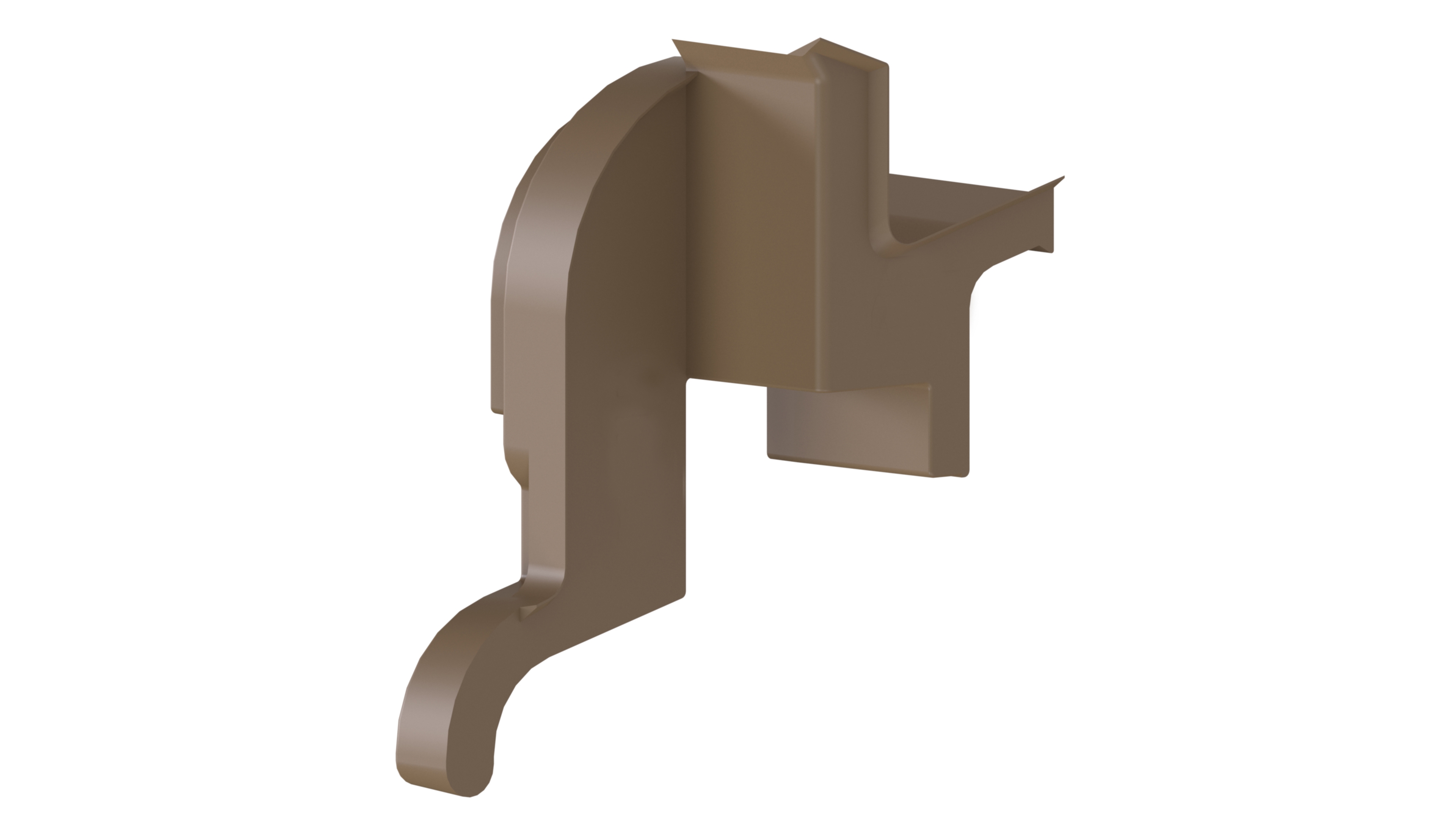 Накладка торцевая АЛЮСТАРТ, для водоотводного профиля, правая, с прямым углом, пластик, бронза. Рис. 1 Накладка торцевая АЛЮСТАРТ, для водоотводного профиля, правая, с прямым углом, пластик, бронза. Рис. 1