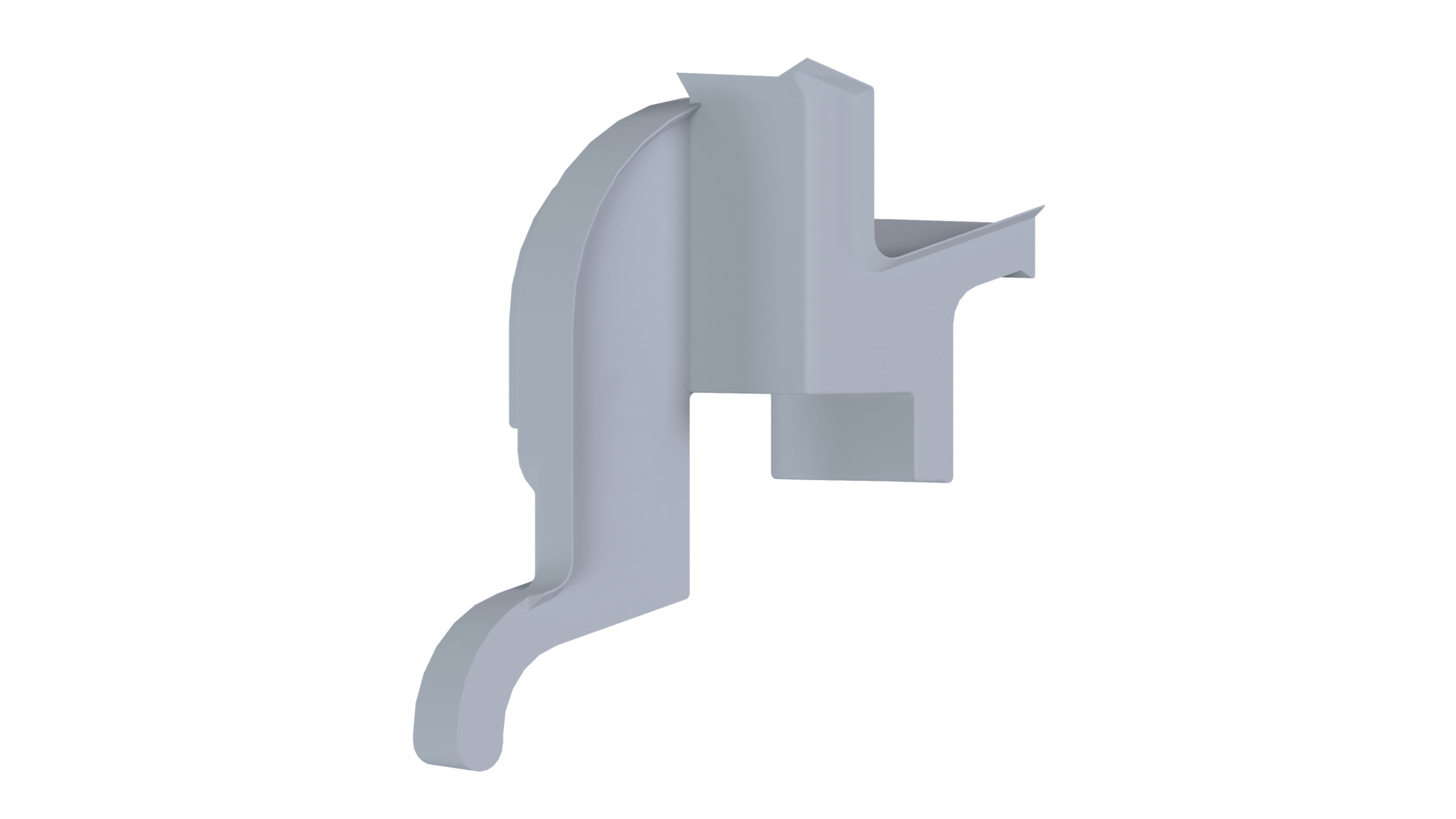 Накладка торцевая АЛЮСТАРТ, для водоотводного профиля, правая, с прямым углом, пластик, цвет серый RAL 7040. Рис. 1 Накладка торцевая АЛЮСТАРТ, для водоотводного профиля, правая, с прямым углом, пластик, цвет серый RAL 7040. Рис. 1