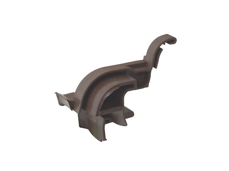 Накладка торцевая АЛЮСТАРТ, для водоотводного профиля, правая, с прямым углом, пластик, коричневый. Рис. 2