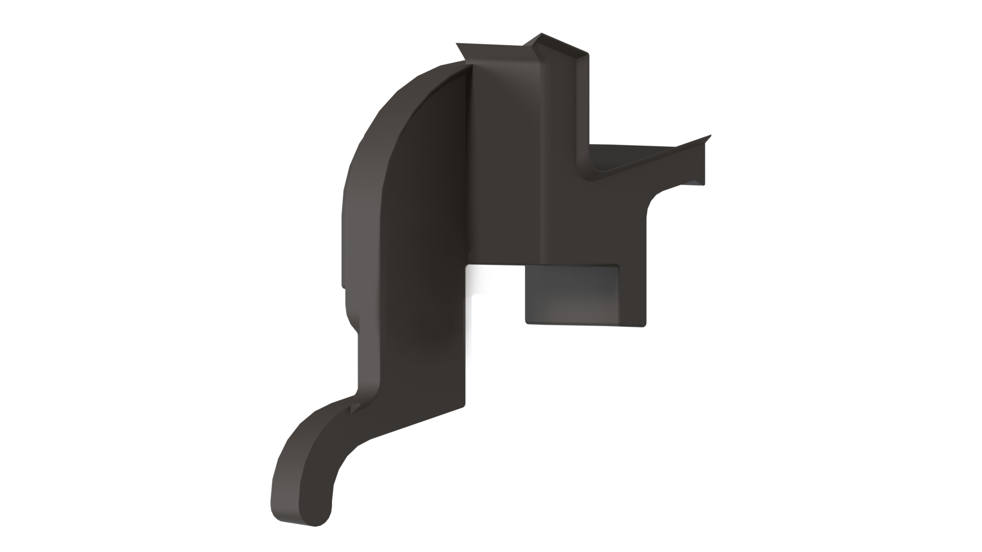 Накладка торцевая АЛЮСТАРТ, для водоотводного профиля, правая, с прямым углом, пластик, темная бронза. Рис. 1 Накладка торцевая АЛЮСТАРТ, для водоотводного профиля, правая, с прямым углом, пластик, темная бронза. Рис. 1