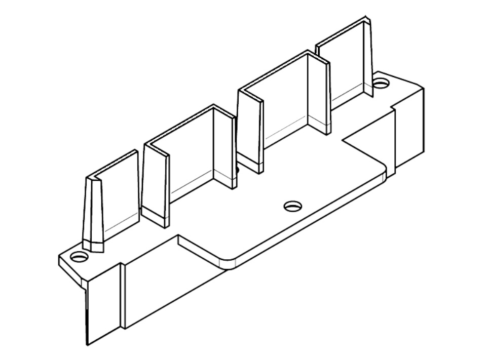Накладка торцевая АЛЮСТАРТ, на профиль на штульп, пластик, белый  RAL 9016. Рис. 1