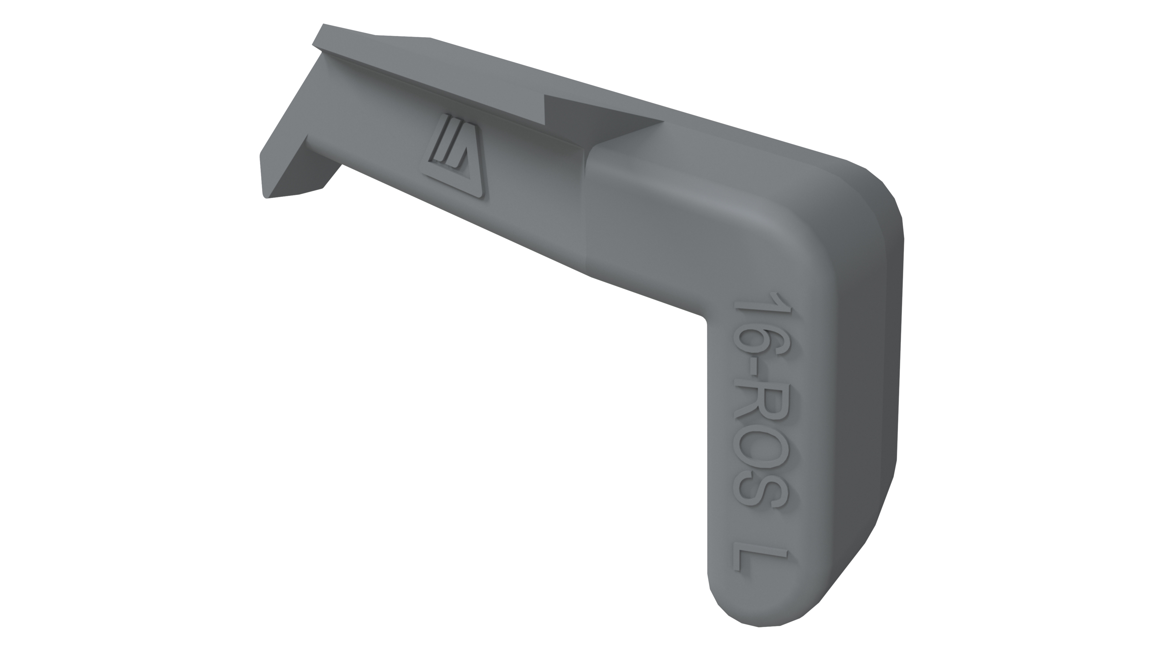 Накладка торцевая для профиля покрытия створок(FP-16), левая, цвет RAL 7016. Рис. 1