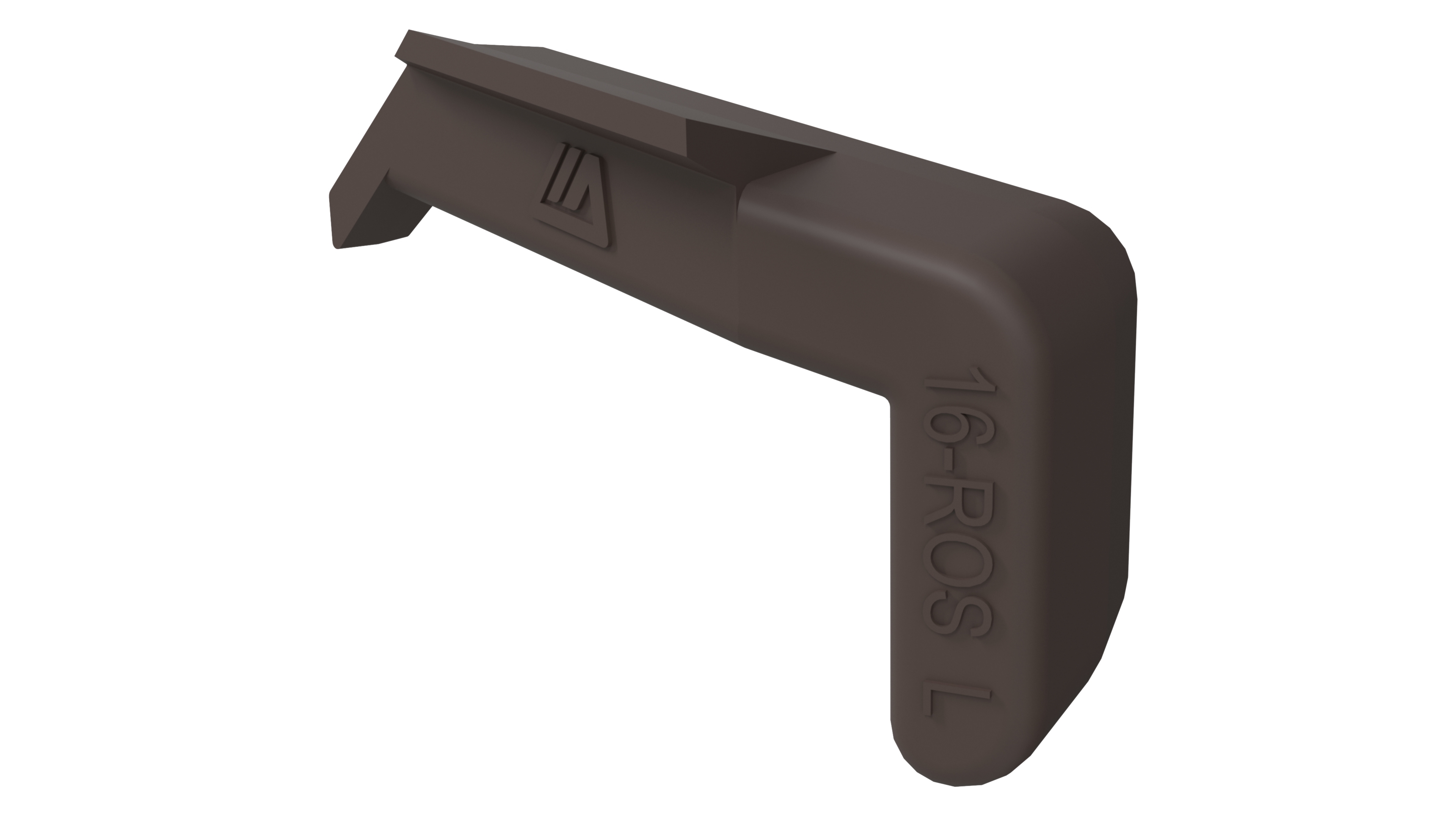 Накладка торцевая для профиля покрытия створок(FP-16), левая, цвет коричневый RAL 8017. Рис. 1 Накладка торцевая для профиля покрытия створок(FP-16), левая, цвет коричневый RAL 8017. Рис. 1