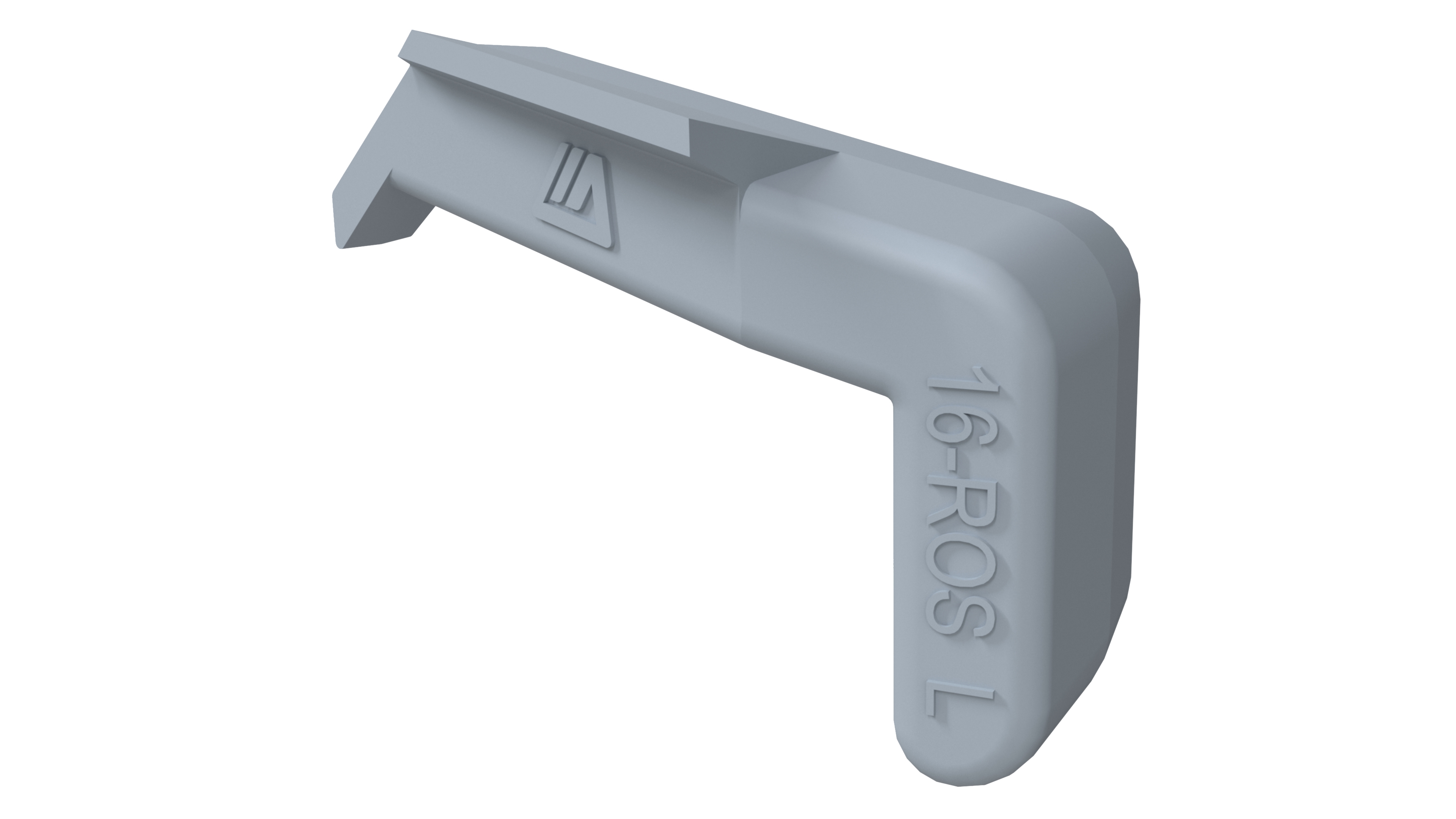 Накладка торцевая для профиля покрытия створок(FP-16), левая, цвет серый RAL 7040. Рис. 1 Накладка торцевая для профиля покрытия створок(FP-16), левая, цвет серый RAL 7040. Рис. 1