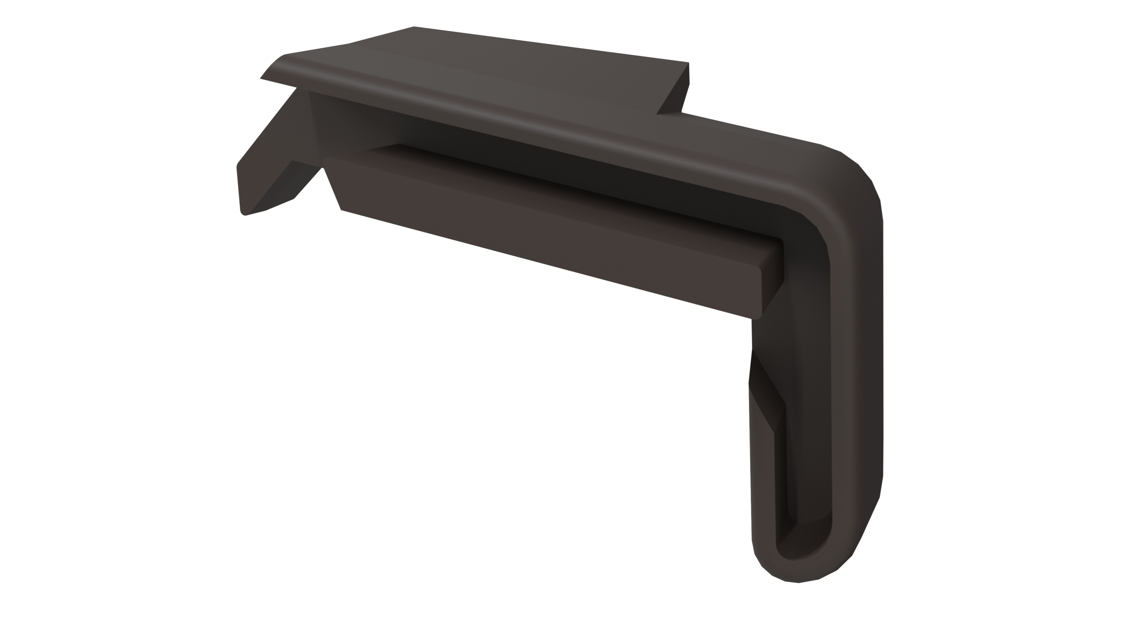 Накладка торцевая для профиля покрытия створок(FP-16), правая, цвет темно-коричневый RAL 8019. Рис. 2