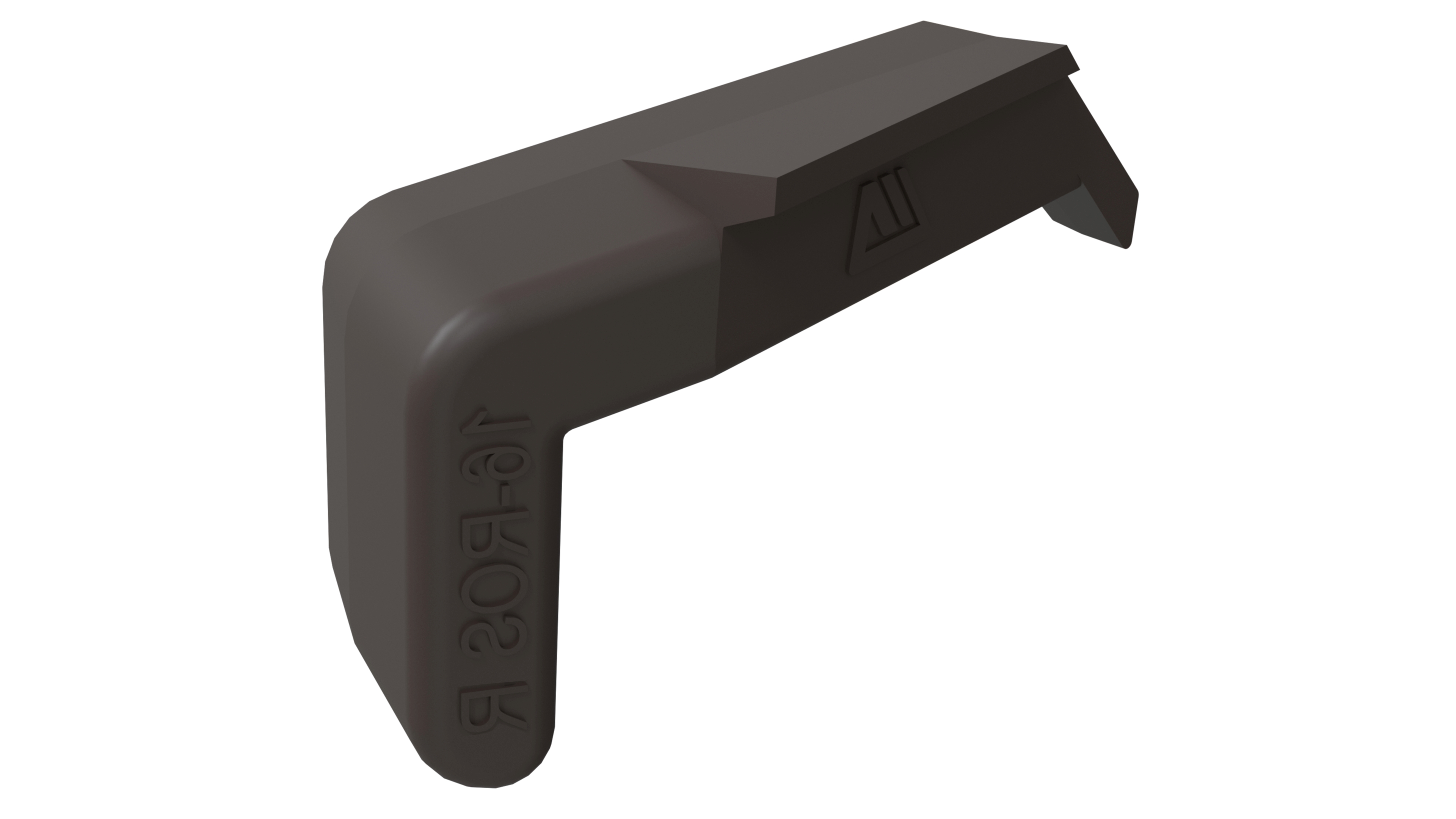 Накладка торцевая для профиля покрытия створок(FP-16), правая, цвет темно-коричневый RAL 8019. Рис. 1