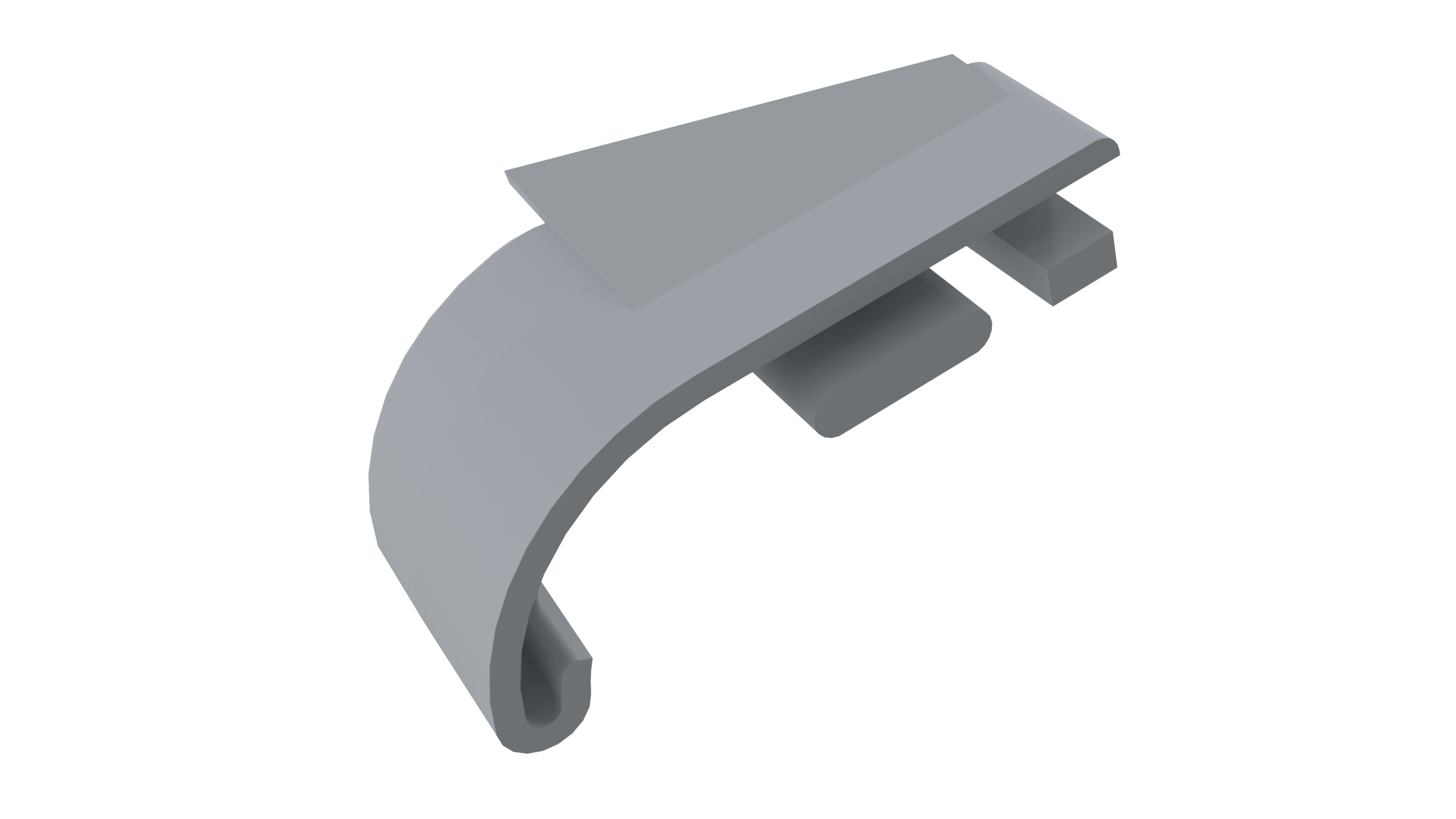 Накладка торцевая для профиля покрытия створок, левая, цвет серый RAL 7040. Рис. 1