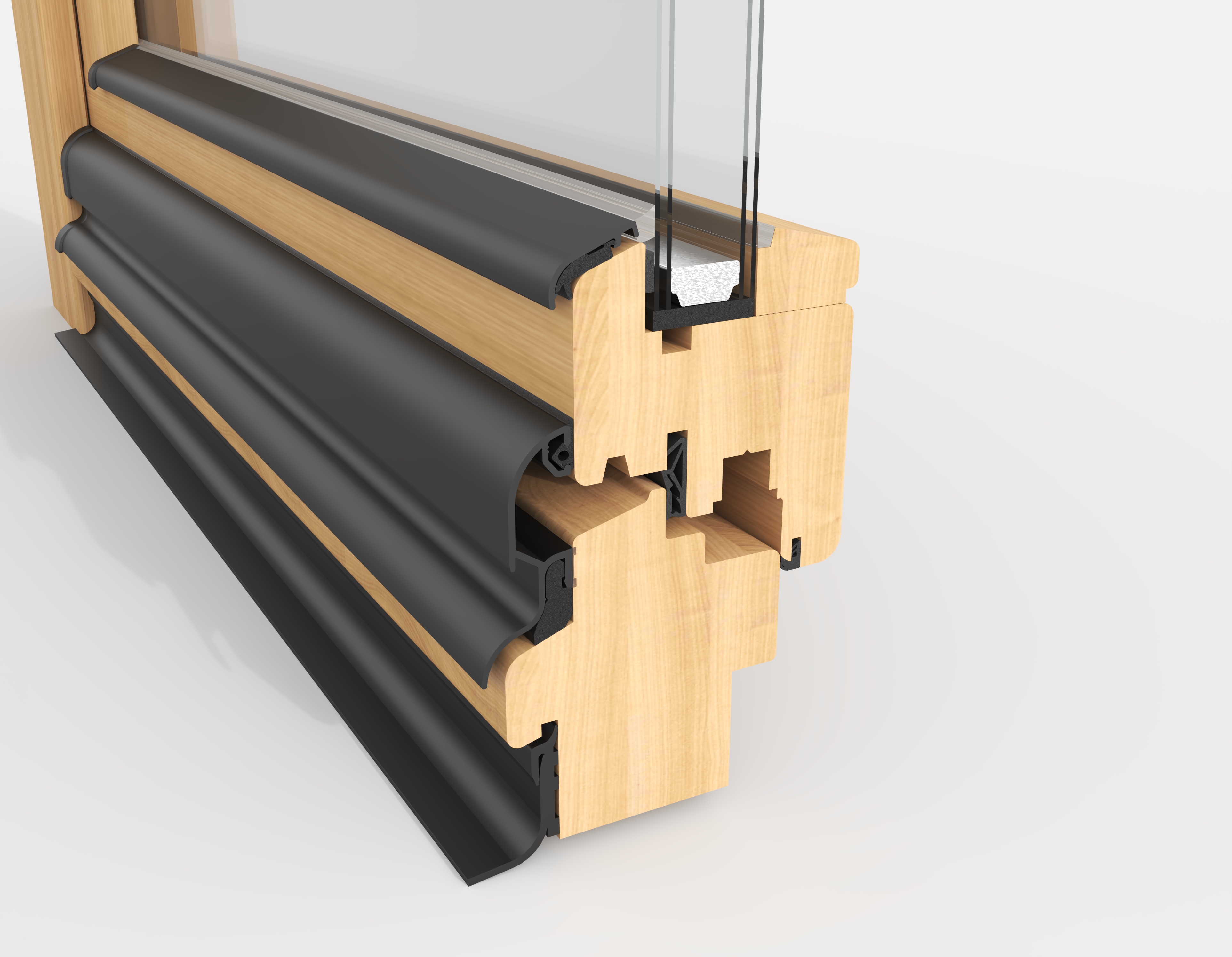 Накладка торцевая для профиля покрытия створок, правая, цвет черный. Рис. 2