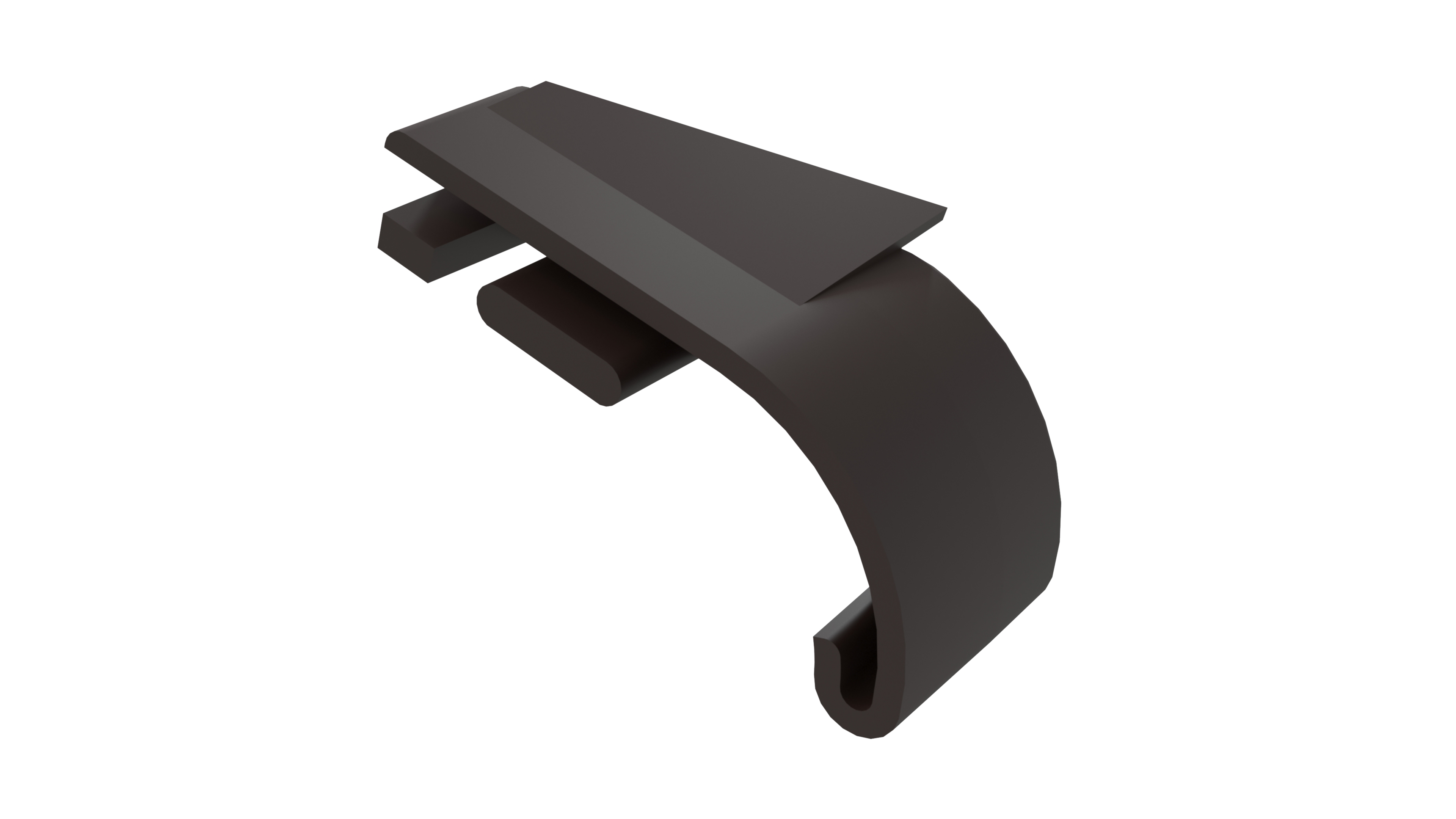 Накладка торцевая для профиля покрытия створок, правая, цвет темная бронза RAL 8019. Рис. 1