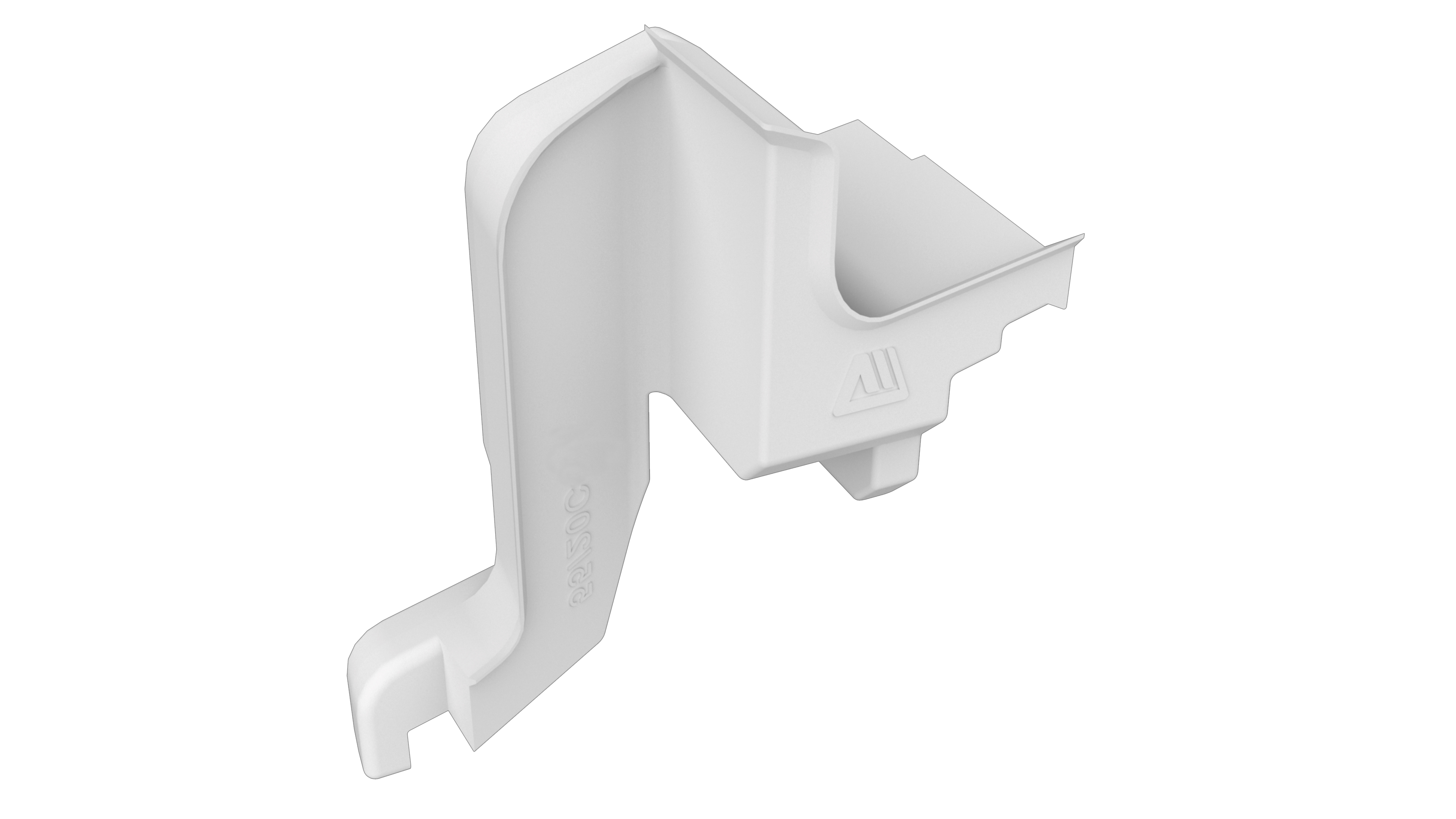 Накладка торцевая для водоотводного профиля (D22/20), с переменным углом, правая, цвет белый. Рис. 1 Накладка торцевая для водоотводного профиля (D22/20), с переменным углом, правая, цвет белый. Рис. 1