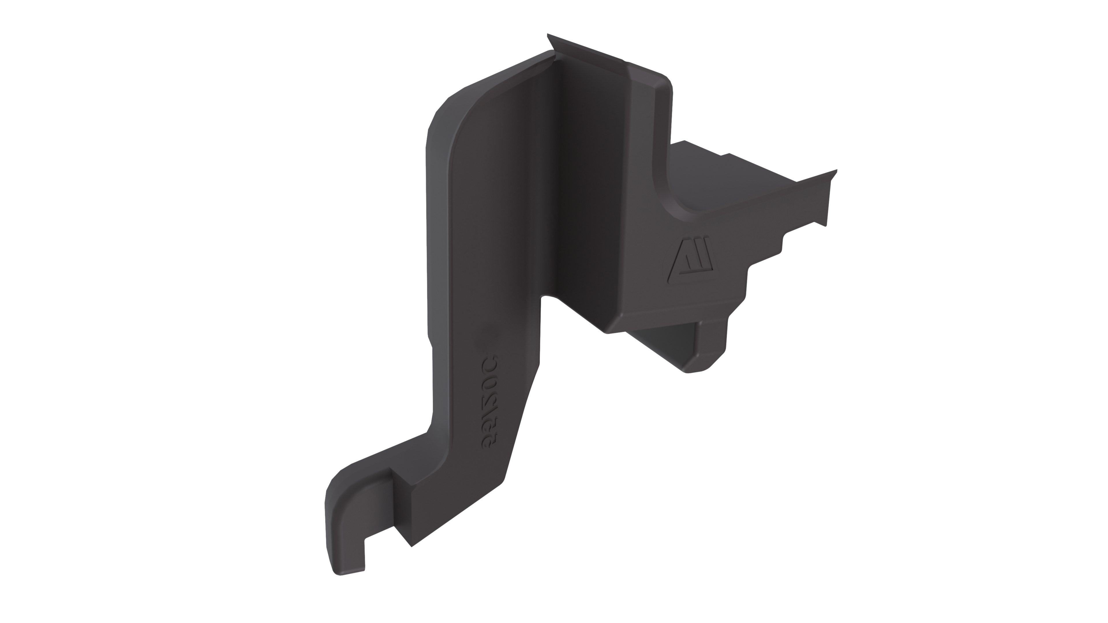 Накладка торцевая для водоотводного профиля (D22/20), с переменным углом, правая, цвет коричневый RAL 8019. Рис. 1