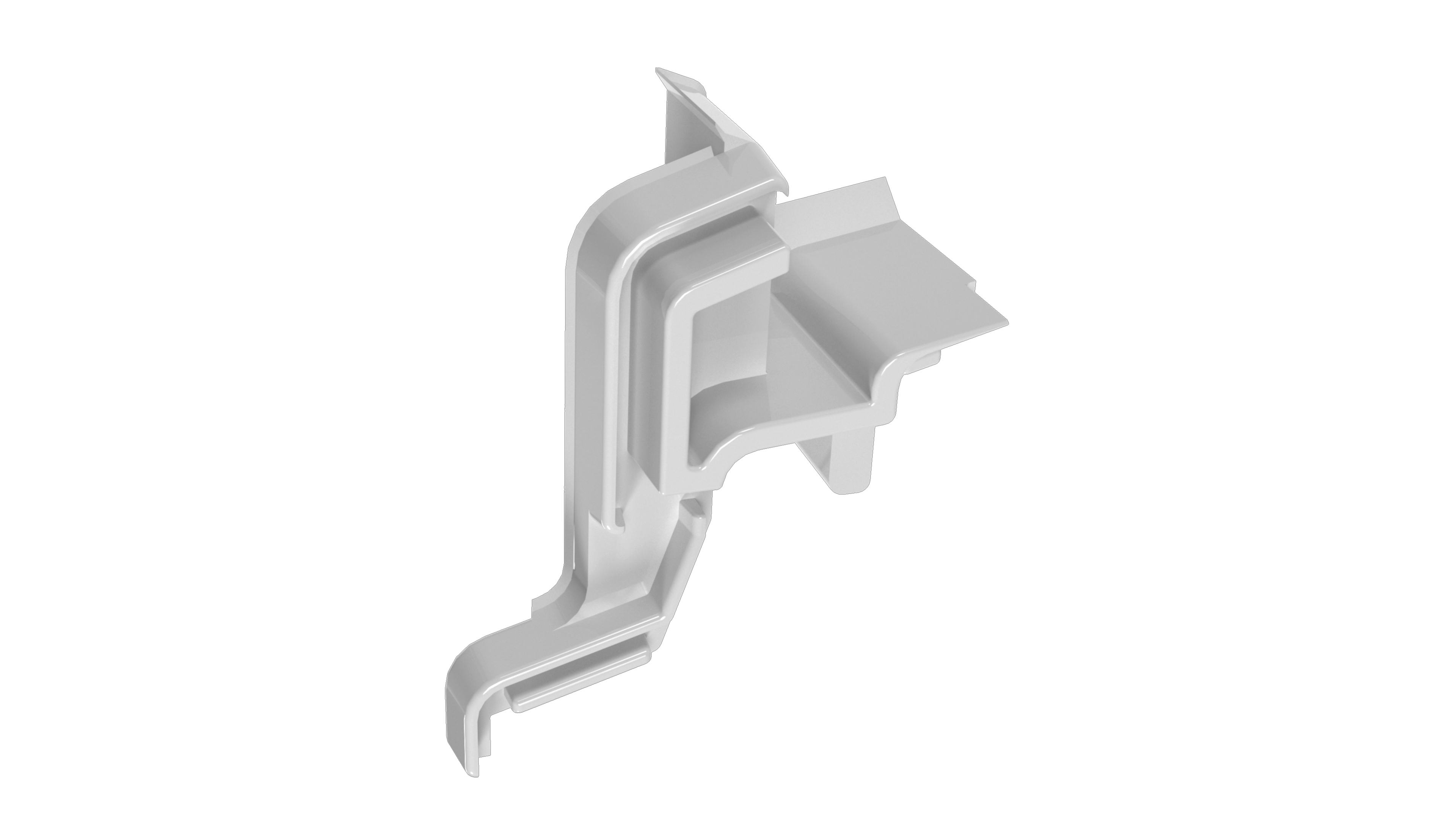 Накладка торцевая для водоотводного профиля (D22/20), с прямым углом, левая, цвет белый. Рис. 2 Накладка торцевая для водоотводного профиля (D22/20), с прямым углом, левая, цвет белый. Рис. 2