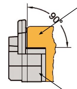 Накладка торцевая для водоотводного профиля (D22), с прямым углом, правая, цвет коричневый RAL 8019. Рис. 2