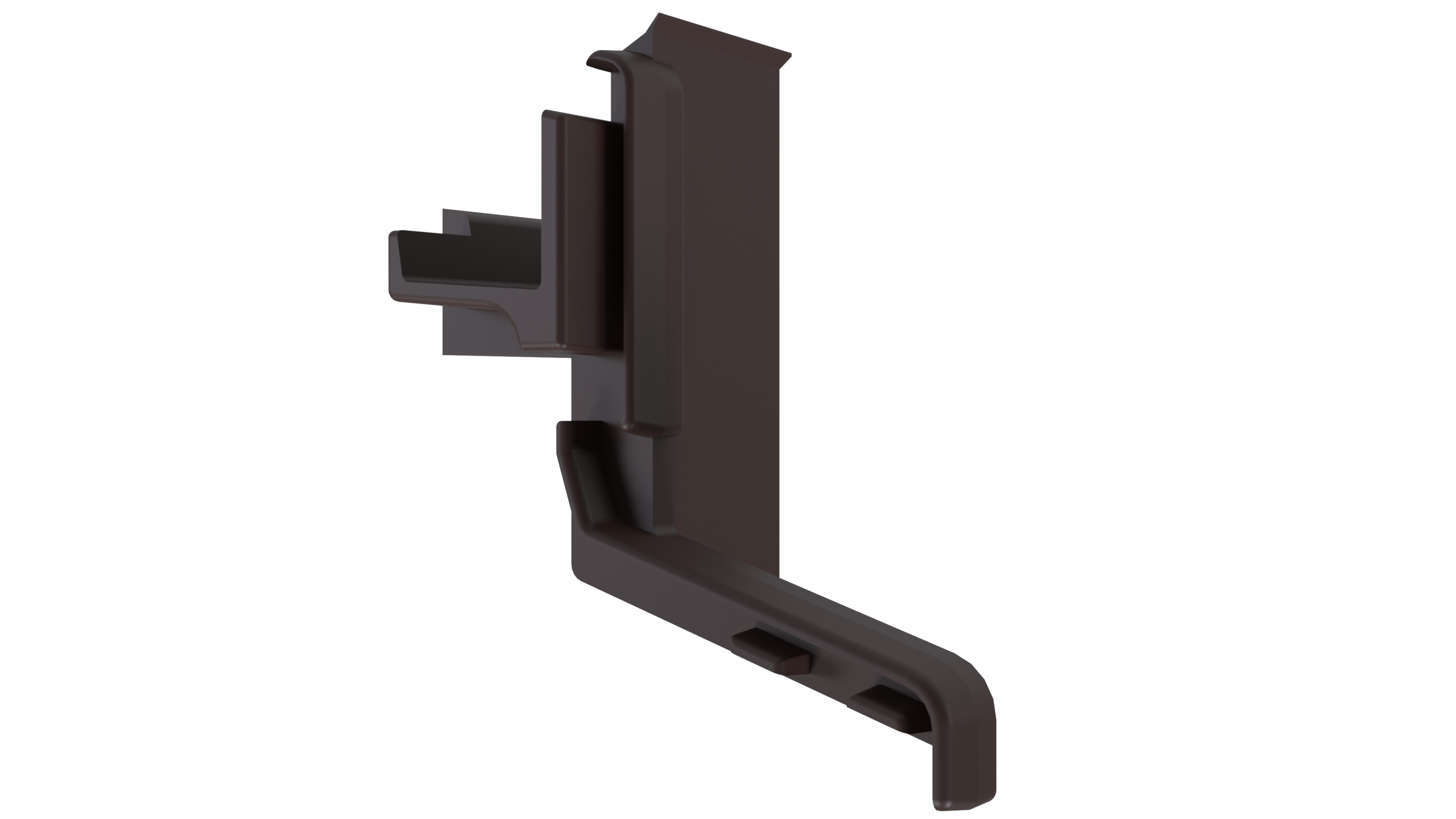 Накладка торцевая для водоотводного профиля (N22/34), с прямым углом, правая, коричневый цвет RAL 8019. Рис. 2 Накладка торцевая для водоотводного профиля (N22/34), с прямым углом, правая, коричневый цвет RAL 8019. Рис. 2