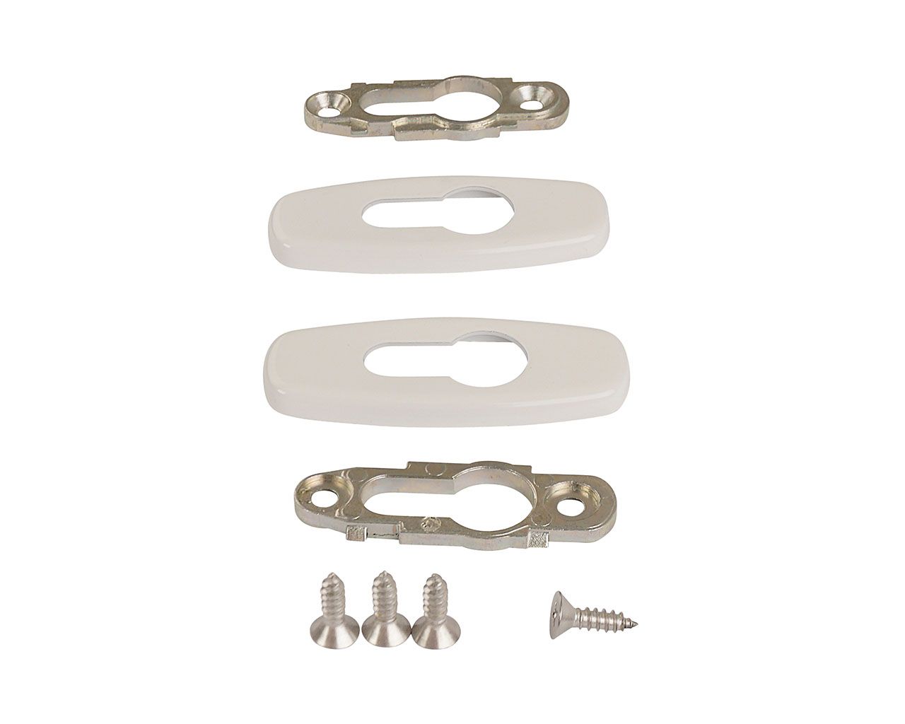 Накладки на профильный цилиндр Stublina (пара), Белый RAL9016. Рис. 2