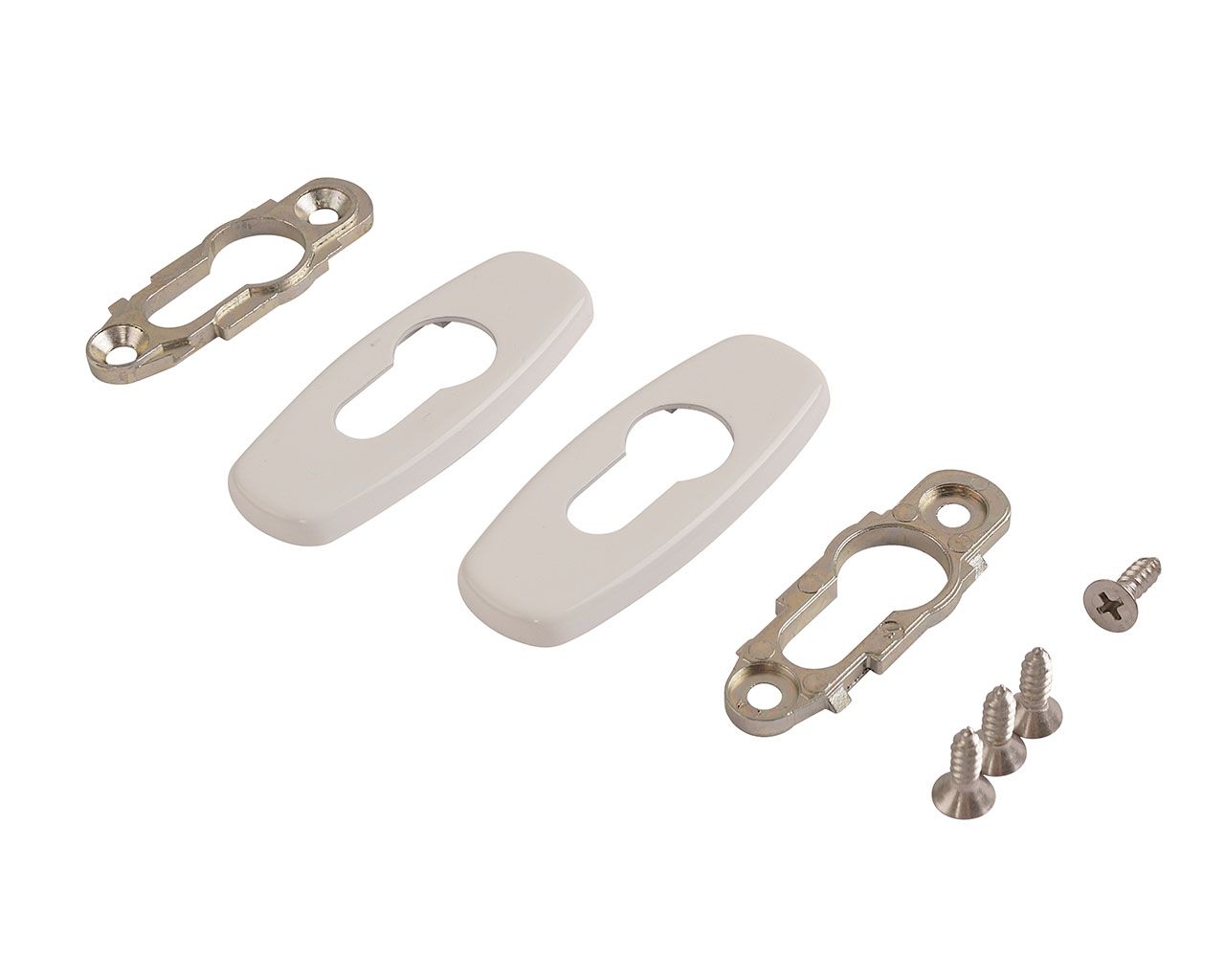 Накладки на профильный цилиндр Stublina (пара), Белый RAL9016. Рис. 1 Накладки на профильный цилиндр Stublina (пара), Белый RAL9016. Рис. 1