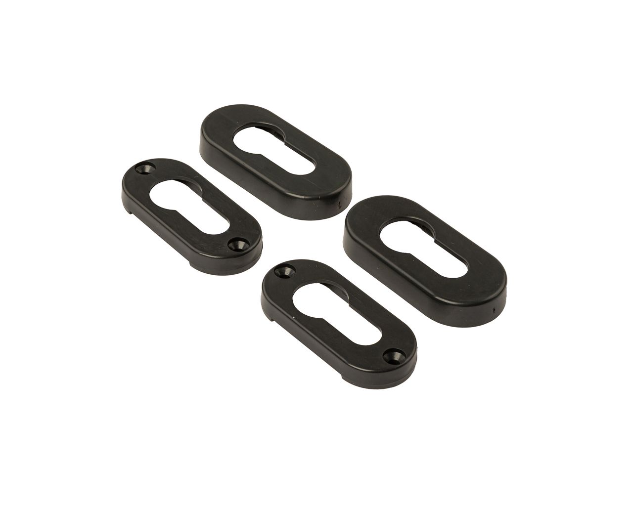 Накладки овальные Elementis PZ, антрацит RAL7016 пластик ( 2 накладки + 2 подкладки). Рис. 1