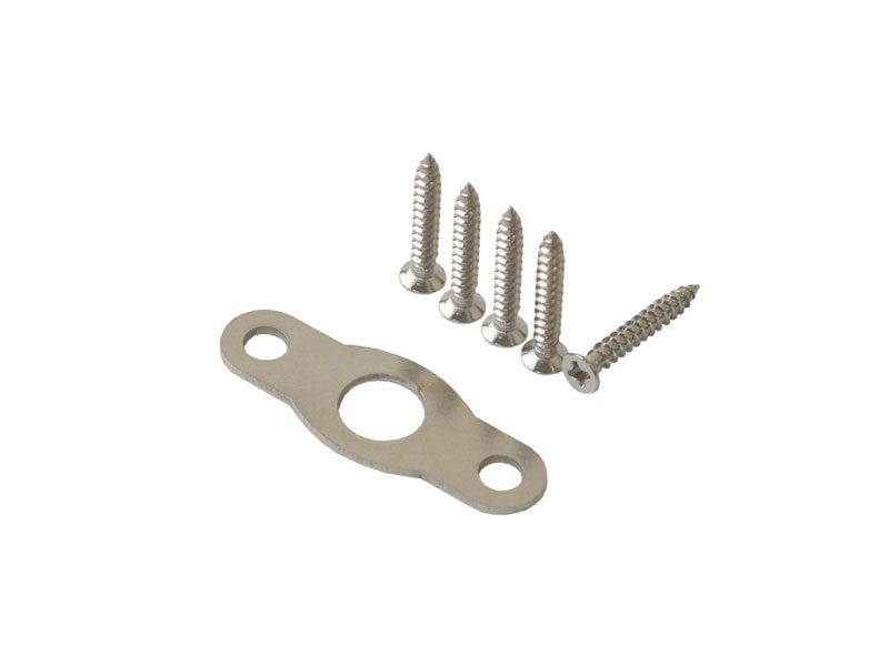 Комплект: шпингалет ELEMENTIS дверной накладной, ответная планка, саморезы, 220*22*8 мм, белый. Рис. 2