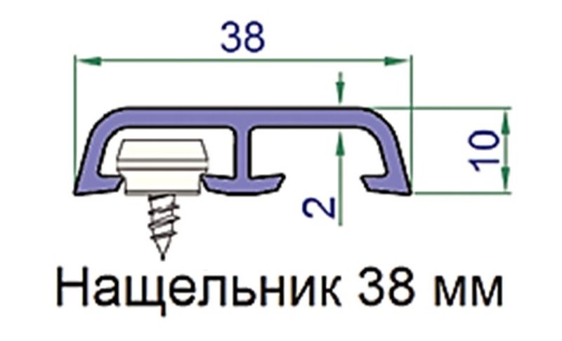 Наличник Exter 38х10мм белый 6,0 м. Рис. 2